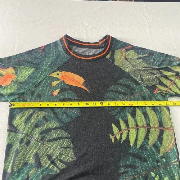 Farm Rio Printed Monstera Crew Neck Relaxed T Shirt Size Medium / Large - Picture 5 of 10